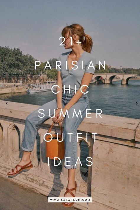 Looking for the ultimate guide to Parisian summer wardrobe in 2024? Discover the effortlessly chic French girl style with versatile Paris summer outfits that will keep you stylish and cool all season long! Parisian Airport Style, Paris Summer Style Parisian Chic, French Wardrobe Summer, French Girl Outfits Summer, Summer French Outfits Parisian Chic, French Women Summer Outfits, Outfits For Paris In June, Summer Outfit Paris, French Fashion Women Summer