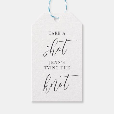 Take a Shot, She's Tying the Knot Bachelorette Gift Tags - Bachelorette Party Favors gifts She’s Tying The Knot Bow Theme Bachelorette, She’s Tying The Knot Bow Theme, Hens Ideas, Bachelorette Gift, Bachelorette Favors, Bachelorette Themes, Bachelorette Decorations, Personalized Bride, Tying The Knot