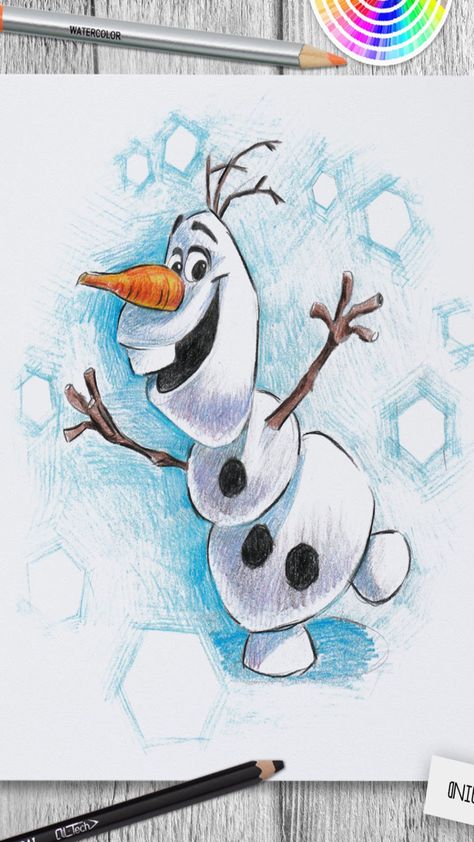 Looking for activities during winter recess? Learn gow to draw everyones favorite snowman Olaf And Sven Drawing, Snowman Drawing Ideas, Christmas Drawing Snowman, Easy Winter Drawings, Christmas Snowman Drawing, Christmas Pencil Drawings, Christmas Sketches Easy, How To Draw Olaf, Draw Olaf