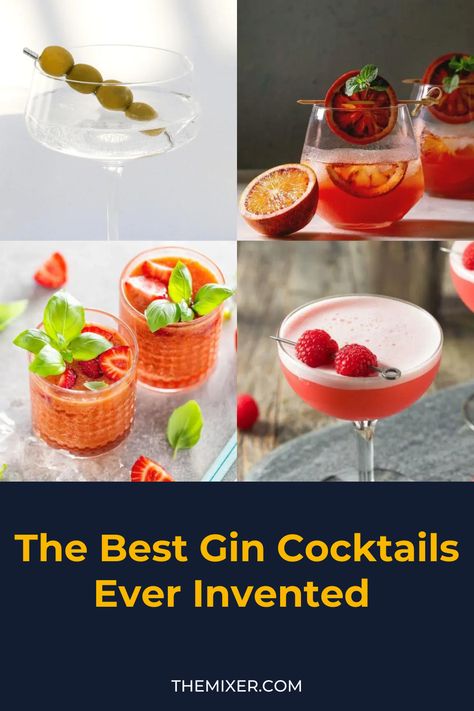 Whether you prefer your drinks fruity, sharp, or refreshing, there is a gin cocktail for you. Sip your way through some of our faves and discover why this herbaceous spirit will always have a place in our drinks cabinets. Cocktail Recipes Empress Gin, Gin Sour Cocktail Recipes, Simple Cocktail Recipes Gin, Easy Empress Gin Cocktail, Empress Rose Gin Cocktail, Watermelon Gin Cocktail, Watermelon Cocktail Recipes, Gin Based Cocktails, Clover Club Cocktail