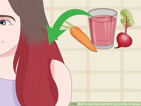 3 Ways to Dye Your Hair With Tea, Coffee, or Spices - wikiHow Ways To Dye Your Hair, Coffee Hair Dye, Professional Hair Dye, Hair Locs, Natural Gel Nails, Balayage Blond, Natural Conditioner, Covering Gray Hair, Dyed Blonde Hair