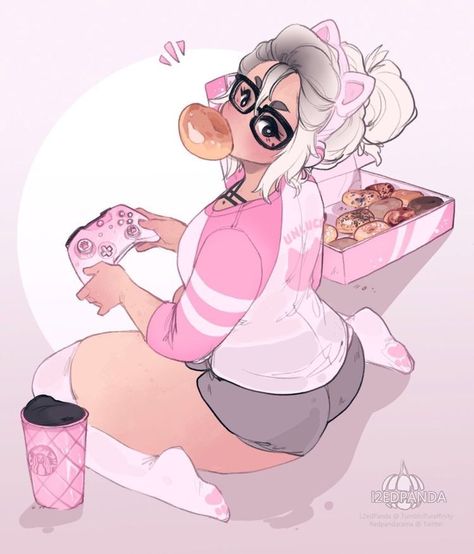 ૮ ˶ᵔ ᵕ ᵔ˶ ა Follow me! Chubby Drawing Base, Anime Nerd, Cute Cartoon Drawings, Cute Art Styles, Kawaii Drawings, Reference Photos, Art References, Kawaii Girl, Drawing Base