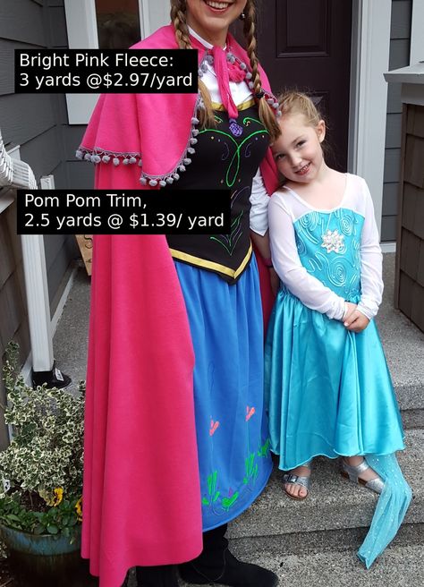 My youngest, baby, only  5-year-old daughter asked me to be Anna.  That was pretty much all it took.  I had to seize this moment! Wh... Adult Anna Costume Diy, Diy Anna Costume, Anna Costume Diy, Frozen Costume Diy, Anna Cape, Adult Anna Costume, Princess Anna Costume, Elsa Halloween Costume, Anna Frozen Costume