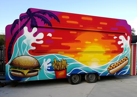 Beach Graffiti, Pool Paint, Mural Artist, Truck Paint, Urban Street Art, Graffiti Murals, Graffiti Designs, Murals Street Art, Waterpark