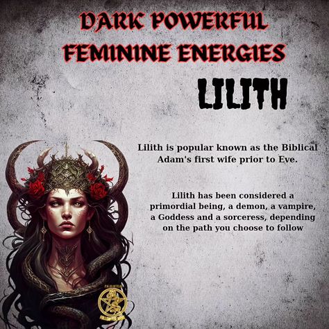 In the heart of ancient forests and shadowy realms, powerful goddesses harnessed the dark feminine energies in witchcraft. . . . . . #wisewomanwords #witchcraft #witchlife #witchtips #wordsofwisdom #themagickcabinet #witchwords #witchmemes Dark Goddess Energy, Dark Feminine Goddess, Lilith Altar, Dark Goddesses, Lillith Goddess, Dark Witchcraft, Goddess Lilith, The Dark Feminine, Powerful Feminine