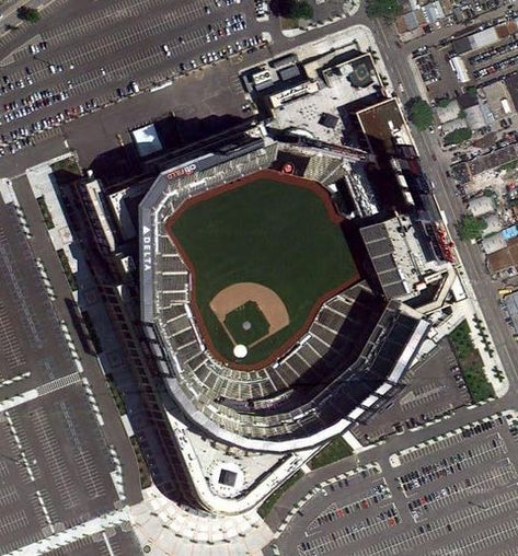 MLB: All 30 Major League Baseball Stadiums As Viewed From Space - Business Insider Mlb Stadium, Major League Baseball Stadiums, Safeco Field, Angel Stadium, Mlb Stadiums, Camden Yards, Busch Stadium, Minute Maid Park, Baseball Park