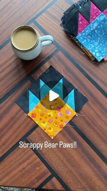 Valerie Krokosky | Modern Quilting on Instagram: "Busting out some of my OG fabrics for these bear paws! Many of these were my very first fabrics, but with only small scraps remaining, it’s their time to shine in a super scrappy quilt!!! 
#bearpaw #scrappyquilt #kqcscrappyqal #quiltalong #quilting #fabriclove" Bear Paw Quilt, Modern Quilting, Bear Paw, Scrappy Quilt, Bear Paws, To Shine, Modern Quilts, Quilting, Fabric