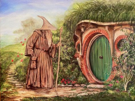 Bilbo Baggins Door, Lord Of The Rings Tattoo, Hobbit Door, Hobbit Art, Ancient Tattoo, Bilbo Baggins, Hobbit Hole, Hobbit House, House Drawing