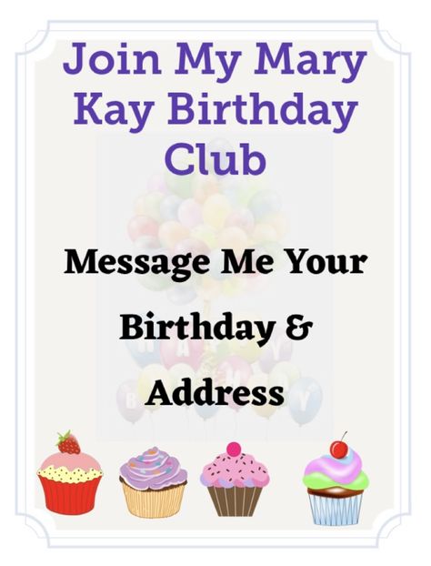 Mary Kay Birthday Club, Mary Kay January, Mary Kay Birthday, Mary Kay Facebook Party, Online Party Games, Mary Kay Facebook, Facebook Ideas, Selling Mary Kay, Mary Kay Marketing