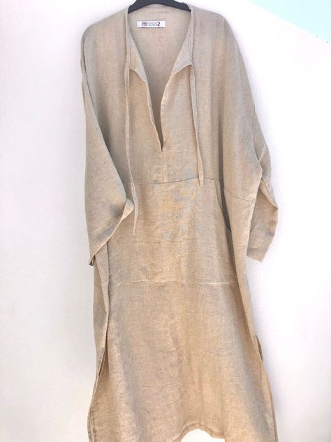 b5a1fc2085986034e448d2ccc5bb9703desc48647767ri Plus Size Caftan, Kaftan For Men, Linen Nightgown, Linen Kaftan, Mens Linen Shorts, Short Kaftan, Kaftan Style, Emo Dresses, Linen Fashion