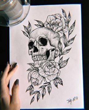 Tattoo Crane, Tattoo Fairy, Skull Tattoo Flowers, Skull Rose Tattoos, Skull And Flowers, Female Tattoos, Tattoo Zeichnungen, Neck Tattoos, Japanese Tattoos