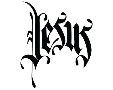 Jesus Script Decal , Jesus Christ Sticker, Jesus Gothic Print Decal , Christian Decal Chrismon Patterns, Cheetah Drawing, Christian Decals, Cornhole Designs, Greek Mythology Tattoos, Tattoo Inspiration Men, Gothic Fonts, Cross Art, Monogram Decal