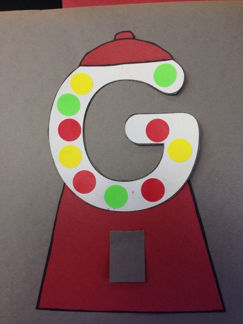 Letter G is for gum ball craft for kids Number 11 Crafts For Preschoolers, Letter G Crafts, Letter G Activities, Crafts For Kids Preschool, Preschool Letter Crafts, Room Activities, Abc Crafts, Alphabet Letter Crafts, The Letter G