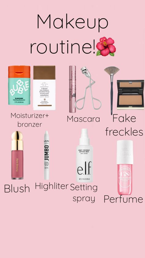 Makeup routine #beauty #makeup #makeupinspo #makeupinspo Makeup Ideas 11-12, Light Makeup Routine For School, Best Makeup Routine For Teens, Middle School Makeup Routine, Makeup Routine For 12 Yo, Makeup For 7th Graders Middle School, Cheap Makeup Routine, No Makeup Makeup Routine, Skin Care Routine For 12 Year