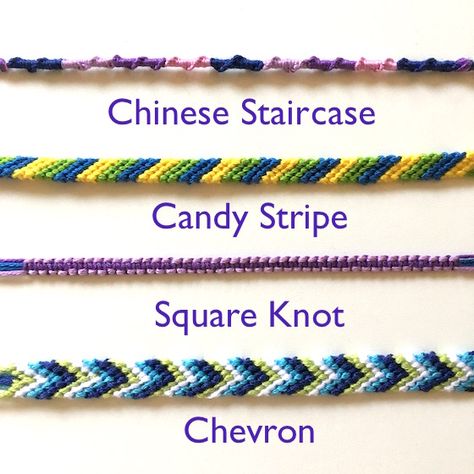 Friendship Bracelet Patterns Square Knot, Cotton Floss Bracelets, Different Friendship Bracelets, How To Do A Friendship Bracelet, Bracelet Made Of Thread, Bracelet Making For Beginners, Square Knot Bracelet Pattern, Making A Friendship Bracelet, Square Friendship Bracelet Pattern