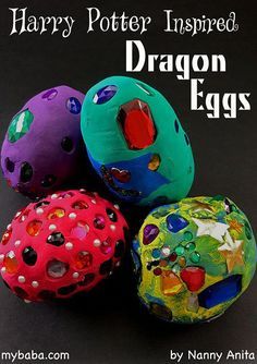 Dragon Egg Craft, Harry Potter Art Projects, Harry Potter Activities, Harry Potter Dragon, Harry Potter Day, Cumpleaños Harry Potter, Harry Potter Classroom, Dragon Eggs, Summer Camp Crafts