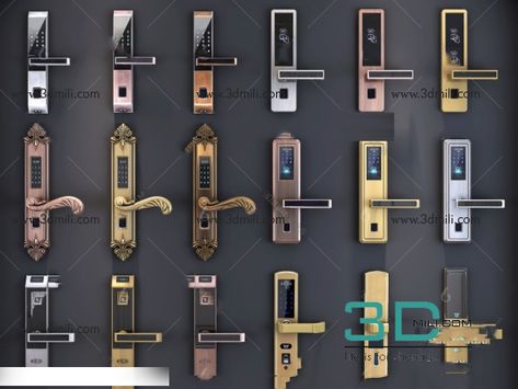 220.Door Lock 3dsmax File Free Download Hotel Doors Design, Door Handle With Lock, Door And Window Design, Door Handle Design, Warehouse Design, Kindergarten Design, Hotel Door, Cabinet Remodel, Door Fittings