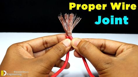 Types Of Electrical Wire Joints | Engineering Discoveries Wiring A Plug, Electrical Wires, Electrical Tape, Wire Connectors, Crimping, Electrical Engineering, Electrical Wiring, Circuit, Electricity