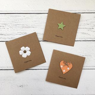 Greeting cards & gift tags (@croftscrafts) • Instagram photos and videos Small Greeting Cards Ideas, Small Cards Handmade, Embroidered Cards, Handmade Greeting Card Designs, Flower Brown, Handmade Thank You Cards, Brown Flower, Craft House, Winter Crafts For Kids