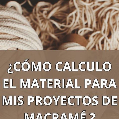 CURSO ONLINE DE MACRAMÉ 🧶👩🏻‍💻 on Instagram: "¿Te preguntas cómo calcular el largo de las cuerdas para tus proyectos de macramé? 🧵✨ Aquí te dejo una guía rápida para que tus creaciones queden perfectas ✅🙌  ✨Te dejo una forma muy sencilla de hacerlo, pero recuerda que lo más importante es que lleves un registro de tus trabajos, me cuentas cómo te va.☺️  Recuerda, siempre es mejor tener un poco más de cuerda que quedarte corto. ¡A practicar y crear! 🌿🔗  ¿Quieres aprender más sobre macramé y perfeccionar tus habilidades? ¡Sigue nuestro perfil para más tips y tutoriales! 🧶🎁" Macrame Tutorial, Macrame Diy, Paracord, Macrame, Crochet, On Instagram, Instagram, Macramé