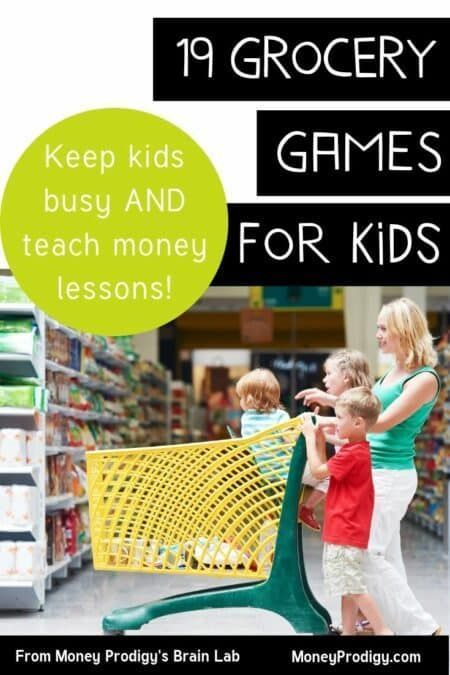 Grocery games for kids that actually will keep my kids busy AND teach money lessons – I love that! This woman has 19 grocery store games, including grocery store scavenger hunt worksheet (pdfs), 19 fun things to do in a grocery store, grocery store cashier games, grocery shopping list games (LOVE her secret mission: grocery store game idea! Her I Spy – Price Edition is pretty awesome, too.), etc. Brilliant ideas! #gamesforkids #educationalgames #grocerystore Shopping Games For Kids, Grocery Store Scavenger Hunt, Store Scavenger Hunt, Grocery Store Cashier, Grocery Games, Kids Grocery Store, Questions To Ask Your Kids, Financial Literacy Activities, Store Cashier