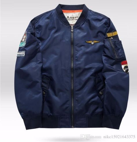 Asst Aeronautica Military Air Force One Bomber Jackets Men Military Pilot Ma 1 Bomber Jackets Men Us Army Patch Jacket Coat Jacket Mens Sale Jacket Blue From Nikc15921643375, $31.82| Dhgate.Com Military Motorcycle, Costume Africain, Mens Military Jacket, Designer Leather Jackets, Design Jacket, Leather Jackets For Men, Pilot Jacket, Coats For Men, Men Jackets