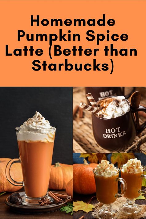 Is it possible to make a Homemade Starbucks Pumpkin Spice Latte Recipe? Short answer: it is. Long answer: it is possible, it’s rewarding, it’s delicious and it allows you to save money as well.  Check the recipe and make your Homemade Pumpkin Spice Latte Recipe  #recipe #pumpkinspice #pumpkinspicelatte #starbucks Pumpkin Spice Latte Recipe Starbucks, Pumpkin Spiced Latte Starbucks, How To Make Iced Pumpkin Spice Latte, Starbucks Copycat Pumpkin Spice Latte, Copycat Starbucks Pumpkin Spice Latte, Pumpkin Spice Latte At Home, Fall Yummies, How To Make A Pumkin Spice Latte At Home., Homemade Starbucks