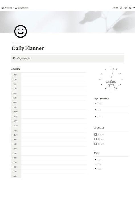 Notion Template, Life Planner, Digital Planne Notion Day Planner Template, Notion Day Planner, Notion Personal Dashboard, Aesthetic Daily Planner Template, Notion Aesthetic Template, Notion Daily Planner, Notion Weekly Planner, Study Planner Free, Notion Header