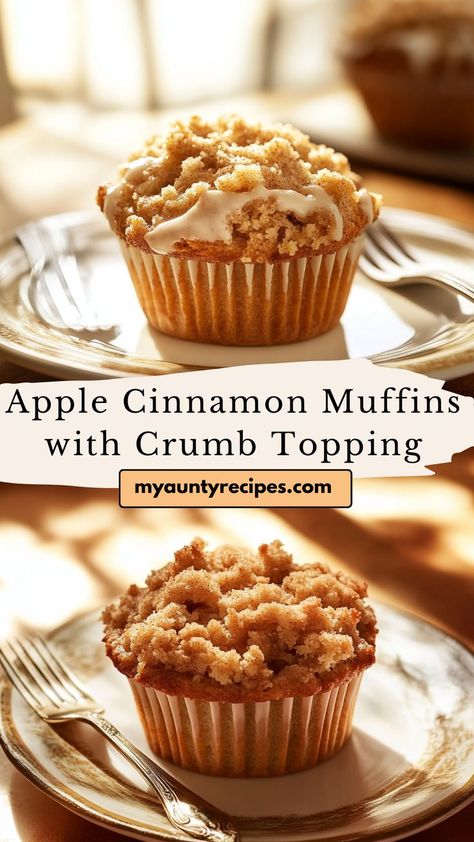 Try these Cozy Apple Cinnamon Crumb Muffins, filled with fresh apple chunks and topped with a sweet crumb. Perfect for fall recipes, these muffins are soft, warm, and packed with cinnamon flavor. They make a fantastic breakfast, snack, or dessert for fall gatherings or family weekends. Shredded Apple Muffins, Easy Healthy Apple Muffins, Healthy Apple Muffins Oatmeal, Apple Fritter Muffin Recipe, Apple Pie Muffins Recipe, Cinnamon Raisin Muffins Recipes, Apple Cinnamon Mini Muffins, Easy Apple Cinnamon Muffins, Apple Cider Muffins Recipe