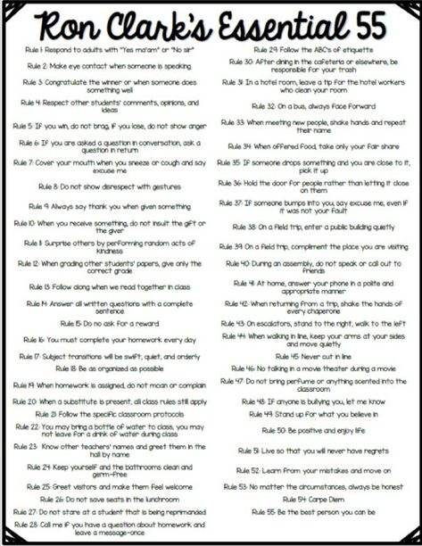 Ron Clark Essential 55, Ron Clark Academy, Amazing Shake Ron Clark, House System In Elementary School, Ron Clark House System, Ron Clark House System Shirts, Ron Clark Classroom, Middle School Expectations Class Rules, Middle School Classroom Rules And Consequences