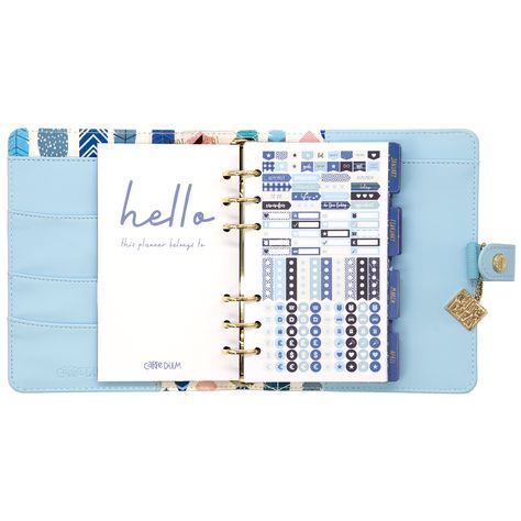 All of our products at Carpe Diem are cute, simple and helpful. They are designed to inspire you to live the most organized, beautiful life possible. Our personal planners are perfect for super-busy schedules, this beautiful planner is here to help you stay on top of things. Use our personal planner to schedule meetings, classes, birthdays or events. With spaces to help you plan your days, weeks and months our planners have everything you could need for organizational bliss. Plus, it looks super Carpe Diem Planner, 6 Ring Binder, Planner Brands, Personal Planners, Calendar Layout, Mambi Happy Planner, Undated Planner, Home Planner, Planner Set