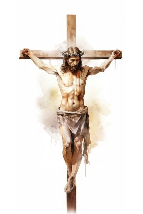 Cross crucifix symbol white background.  | premium image by rawpixel.com / Jennifer Claesson Crucifix Drawing, Jesus Watercolor, Biblical Images, Cross With Jesus, Crucifix Art, Christ On The Cross, Prison Art, Catholic Crucifix, Catholic Cross