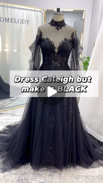 COCOMELODY on Instagram: "Dress #Caleigh but make it BLACK! So magic!🖤   Wedding Dress Style: #CW3156   #cocomelody #TrueBeautyEmpowered #weddingdressshopping  #blackweddingdress #blackbridalgown #gothic #gothicstyle  #blackbridaldress #alineweddindgress #2024bride #highneckdress" Magic Wedding Dress, Black Bridal Dresses, Magic Wedding, Wedding Dress Style, Instagram Dress, Black Bridal, Black Wedding Dresses, Wedding Dress Shopping, Wedding Dress Styles