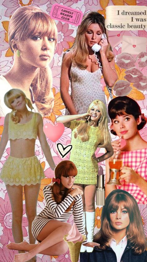 #60s #1960s #girly #pink #vintage #retro 60s Pink Aesthetic, Pink 1960s Aesthetic, Pink 70s Wallpaper, 1970s Style Pink Summer Dress, Pattie Boyd 60s Color, Swinging Sixties, Lonely Heart, Retro 70s, Classic Beauty