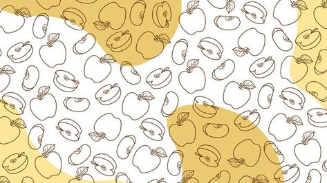 Apple line art doodle background memphis... | Premium Vector #Freepik #vector #background Apple Line Art, Apple Drawing, Fruits Pattern, Doodle Background, Memphis Pattern, Apple Art, Fruit Pattern, Pattern Vector, Line Patterns