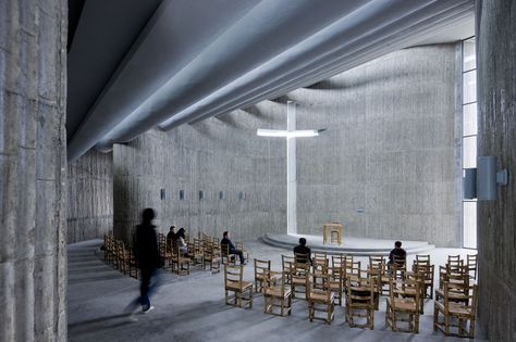 Church of Seed / O Studio Architects Iwan Baan, Modern Church, Take Me To Church, Sacred Architecture, Church Interior, Religious Architecture, Church Architecture, Church Building, Church Design