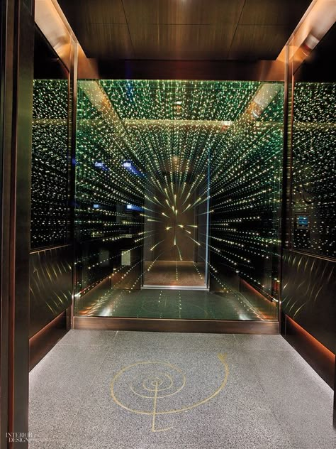 Clodagh’s Meditative East, Miami, Hotel Channels Asian Tradition Elevator Interior Design Ideas, Mansion California, California Mansion, Infinity Mirrors, Interaktives Design, Miami Hotel, California Luxury, Elevator Interior, Mansion Tour