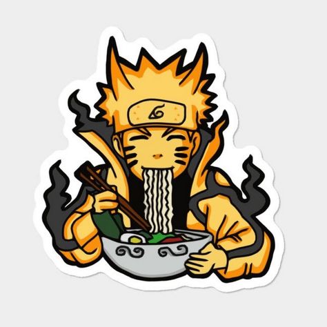 Naruto Bijuu Mode, Naruto Eating Ramen, Eating Ramen, Shaped Rug, Anime Printables, Japanese Ramen, Tumblr Stickers, Anime Room, Anime Stickers