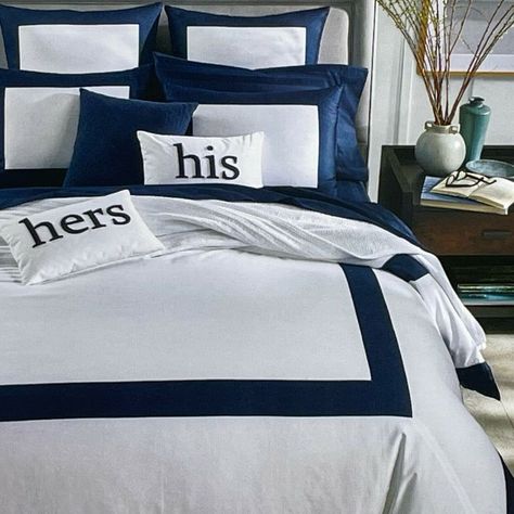 Charter Club Damask Designs Colorblock King Duvet Set Navy Blue 300 Thread Count Comfort Cover 78*80 Inches Two King Shams Cover 20*36 Inches King Bed Navy And White, King Duvet Set, House Things, Chic Bedroom, King Duvet, Charter Club, Bed Duvet Covers, Duvet Sets, Bedroom Makeover