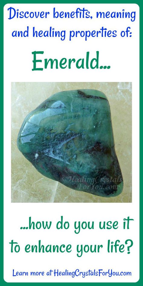 Crystal Properties and Meanings Emerald: #EmeraldStone emits the purest green ray energy. Brings #loyalty and #unconditionallove in #relationships Emerald Meaning Crystals, Emerald Crystal Meaning, Emerald Meaning, Crystal Therapy Healing, Emerald Stone Benefits, Crystal Benefits, Emerald Benefits, Healing Crystals For You, Love Patience