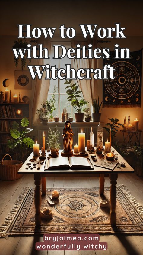 Ready to start working with deities in your witchcraft practice? This guide provides a beginner’s approach to connecting with gods and goddesses in a respectful and meaningful way. Learn how to research deities, set up a sacred space, and offer appropriate offerings to build a trusting relationship. Whether you’re drawn to ancient deities or exploring new ones, this article will help you create a spiritual connection with the divine as part of your magical practice. How To Start Working With A Deity, How To Work With Deities, Deities Witchcraft, Working With Deities, Witchcraft Practice, Witchcraft 101, Divine Feminine Goddess, Manifestation Spells, Divine Feminine Spirituality