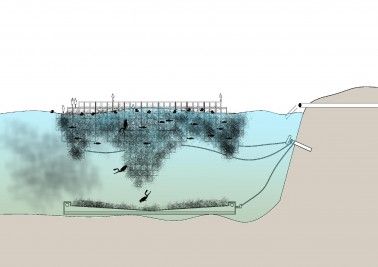 Biodiversity House | Floating Architecture, Coastal Architecture, Master Thesis, Oil Platform, Concept Models Architecture, Water Illustration, Architecture Collage, Architecture Graphics, Hotel Architecture