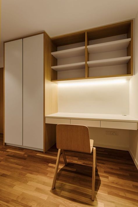 Inbuilt Study Desk, Cupboard Desk Study Nook, Study Nook With Storage, Dresser With Desk Attached, Integrated Desk Wardrobe, Desk And Cupboard Combo, Study Table Design With Wardrobe, Inbuilt Desk In Bedroom, Wardrobe With Computer Desk