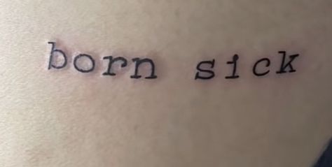 Motion Sickness Tattoo, Born Sick Tattoo, Sick Tattoo, Fish Tattoos, Jesus Fish Tattoo, Tattoo Quotes, Tattoos, Quick Saves