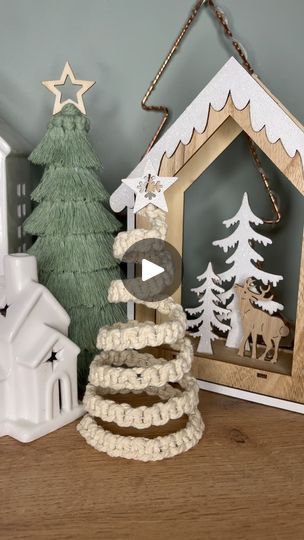 777K views · 2.9K reactions | Macrame Christmas Tree 🎄 I used 1.5 aluminium craft wire and 3mm cotton cord to make this very simple macrame Christmas Tree #macramechristmasdecor #macramechristmasornament #macramechristmasdecoration #macrametutorials | Caroline Fleming | Brenda Lee · Rockin' Around The Christmas Tree Macrame Christmas Trees Tutorial, Aluminum Wire Crafts, Macrame Christmas Tree Tutorial, Caroline Fleming, Macrame Christmas Tree, Macrame Bags, Christmas Tree Template, Simple Macrame, Aluminum Crafts