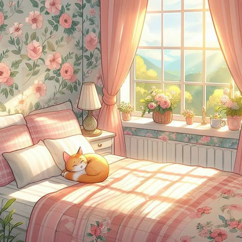 Butterfly Baby Room, Peaceful Images, Cozy Wallpaper, Living Room Illustration, Arts And Crafts Aesthetic, Crafts Aesthetic, Sanrio Wallpapers, Cute Summer Wallpapers, Vintage Illustration Art