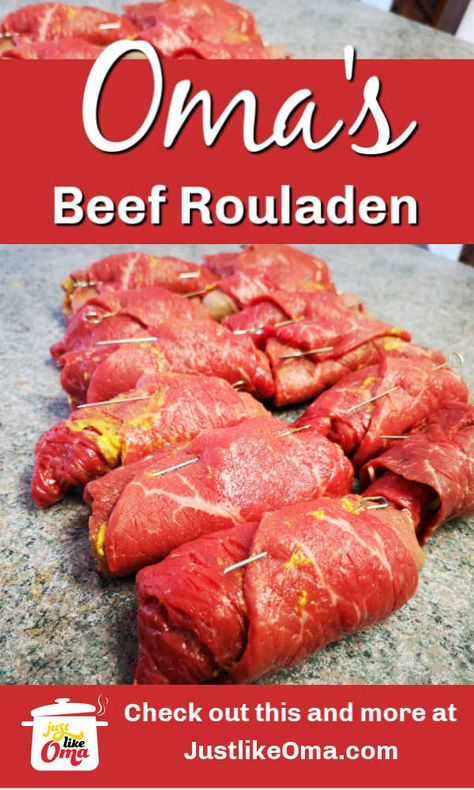 Austrian Dishes, Beef Rouladen Recipe, Rouladen Recipe, Beef Rouladen, Easy German Recipes, Ham Rolls, Traditional German Food, German Dishes, German Food Authentic