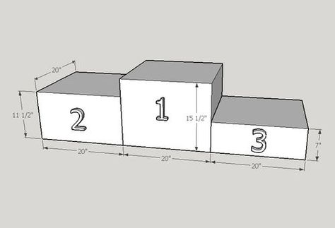 how to build a medal acceptance "podium" - by ghhb @ LumberJocks.com ~ woodworking community Olympic Podium Diy For Kids, Olympic Podium Diy, Diy Olympic Podium, Vbs Olympics, Two Fast Two Furious, Office Olympics, Olympic Podium, Olympic Winners, Kids Olympics