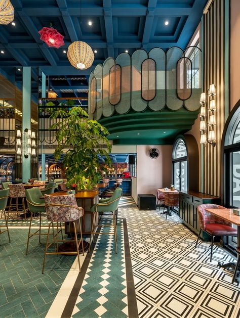 5 beautiful Art Deco inspired restaurants in India | Architectural Digest India Korean Bedroom, Luxury Restaurant Interior, Restaurant Design Inspiration, Modern Restaurant Design, Restaurant Flooring, Design Café, Luxury Restaurant, Restaurant Concept, Hotel Interior Design