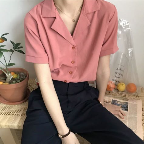 2020 Summer Blouse Shirt For Women Fashion Short Sleeve V Neck Casual Office Lady White Shirts Tops Japan Korean Style #35 Áo Blu, Women White Blouse, White Shirts Women, Summer Blouse, Retro Mode, Vintage Blouse, Summer Blouses, Women Shirts Blouse, 가을 패션